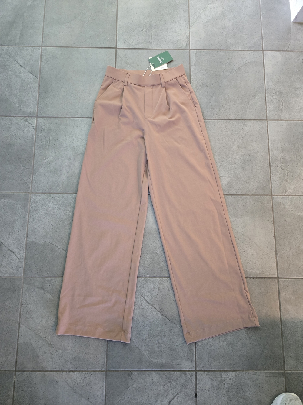 HALARA Taupe Wide-Leg High-Rise Trousers - Picture 5 of 7